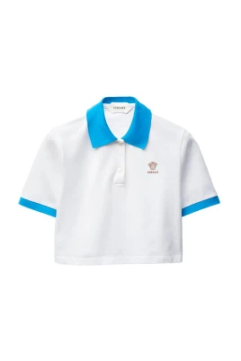 Medusa Logo Cropped Polo Shirt