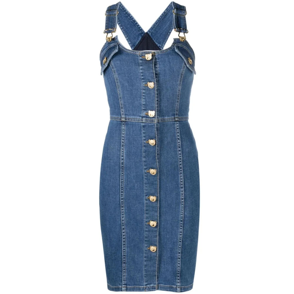 Moschino Women's Blue Midi Dresses, Xs, Denim Dress