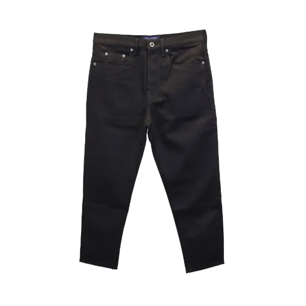 Valentino Vintage Pre-owned Cotton jeans Black Dames
