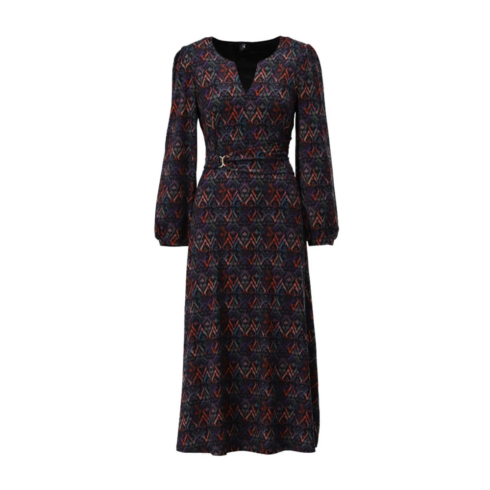 K-Design Maxi jurk met vast riemontwerp Black Dames