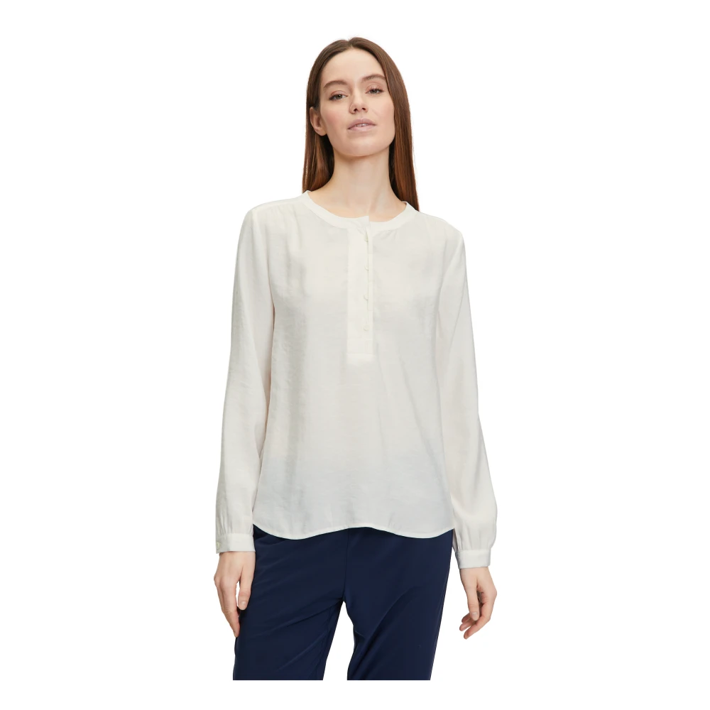 Betty & Co Gestructureerde Slip-on Blouse White Dames