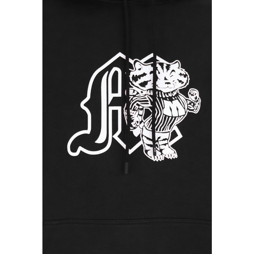 Msgm Heren hoodie met grafische print Black Heren