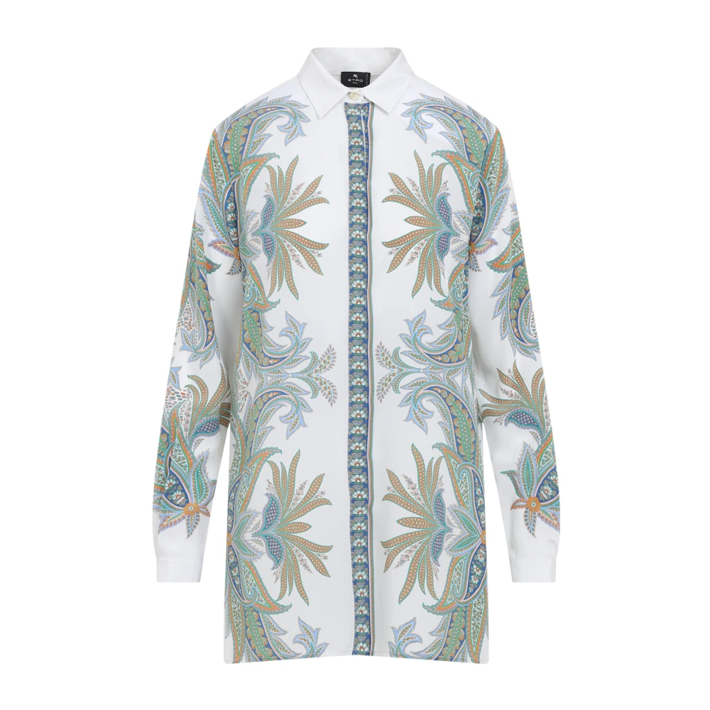 ETRO Blauwe Zijden Elegante Blouse Multicolor Dames