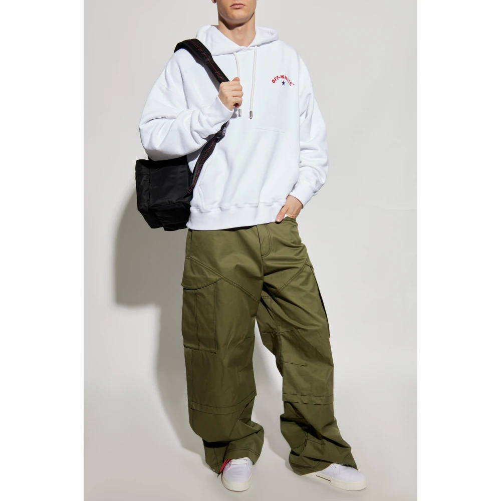 Off White Sweatshirt met logo White Heren