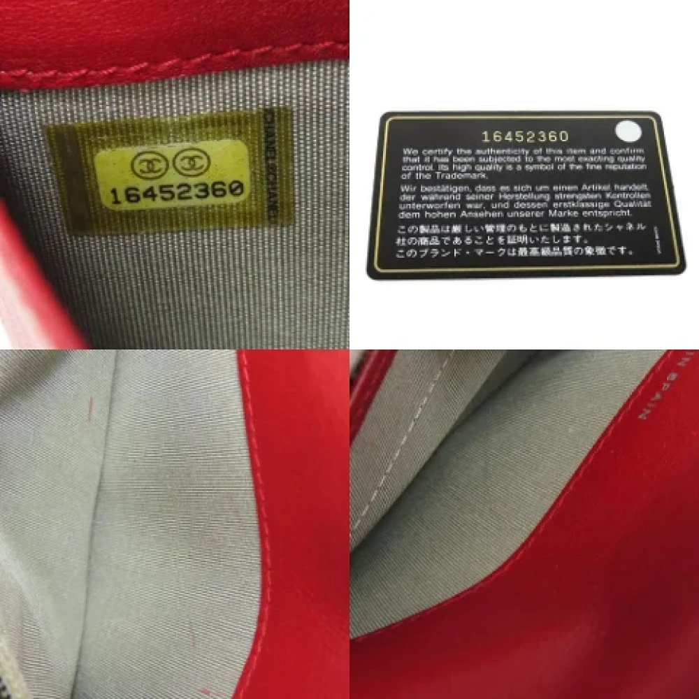 Chanel Vintage Pre-owned Leather wallets Red Dames