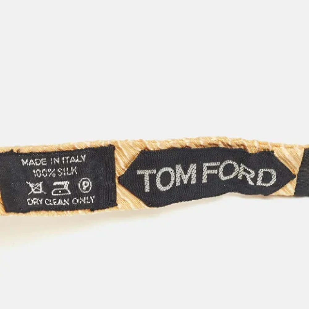 Tom Ford Pre-owned Silk home-office Yellow Heren