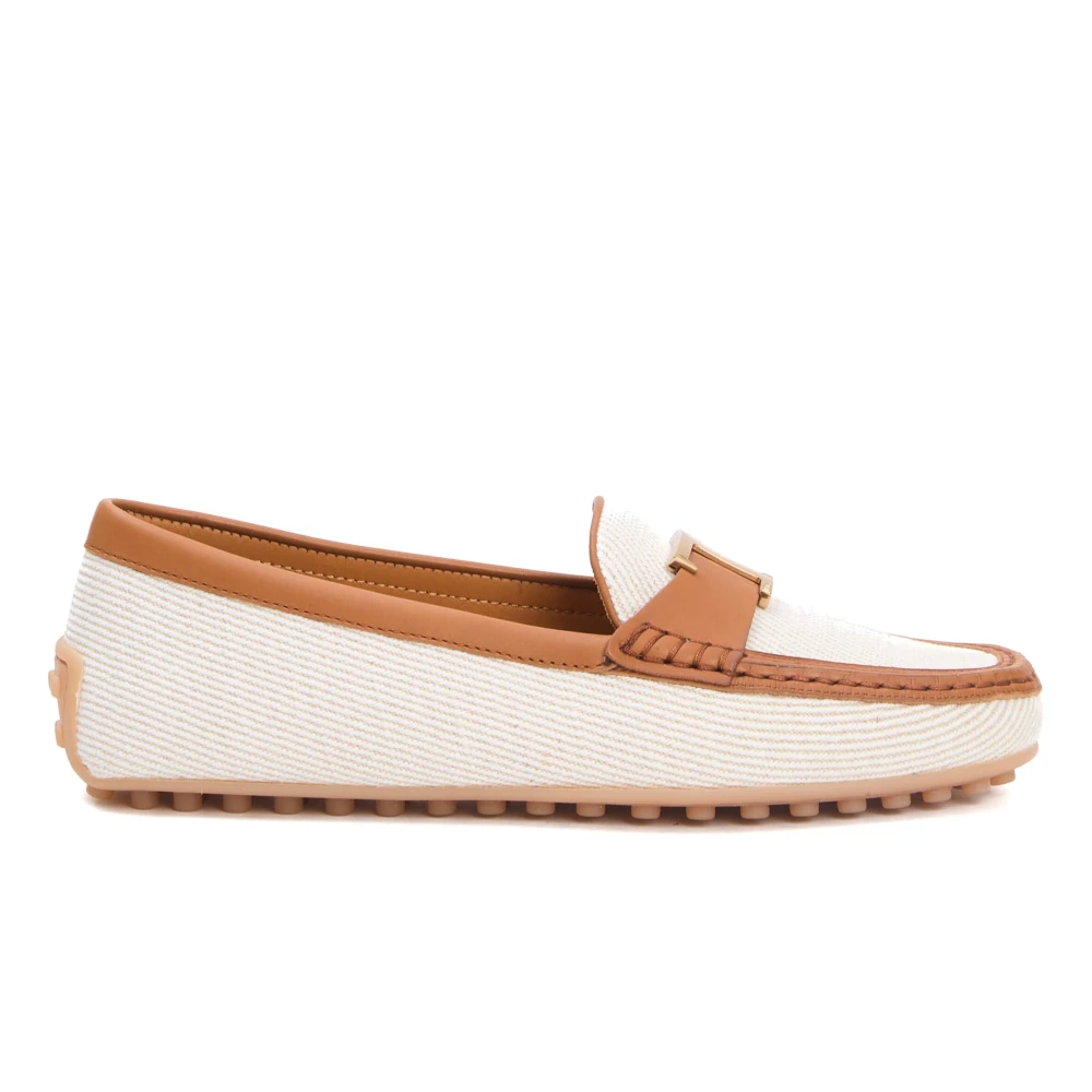 Tod's Elegant Bianco Loafer Skor Multicolor, Dam