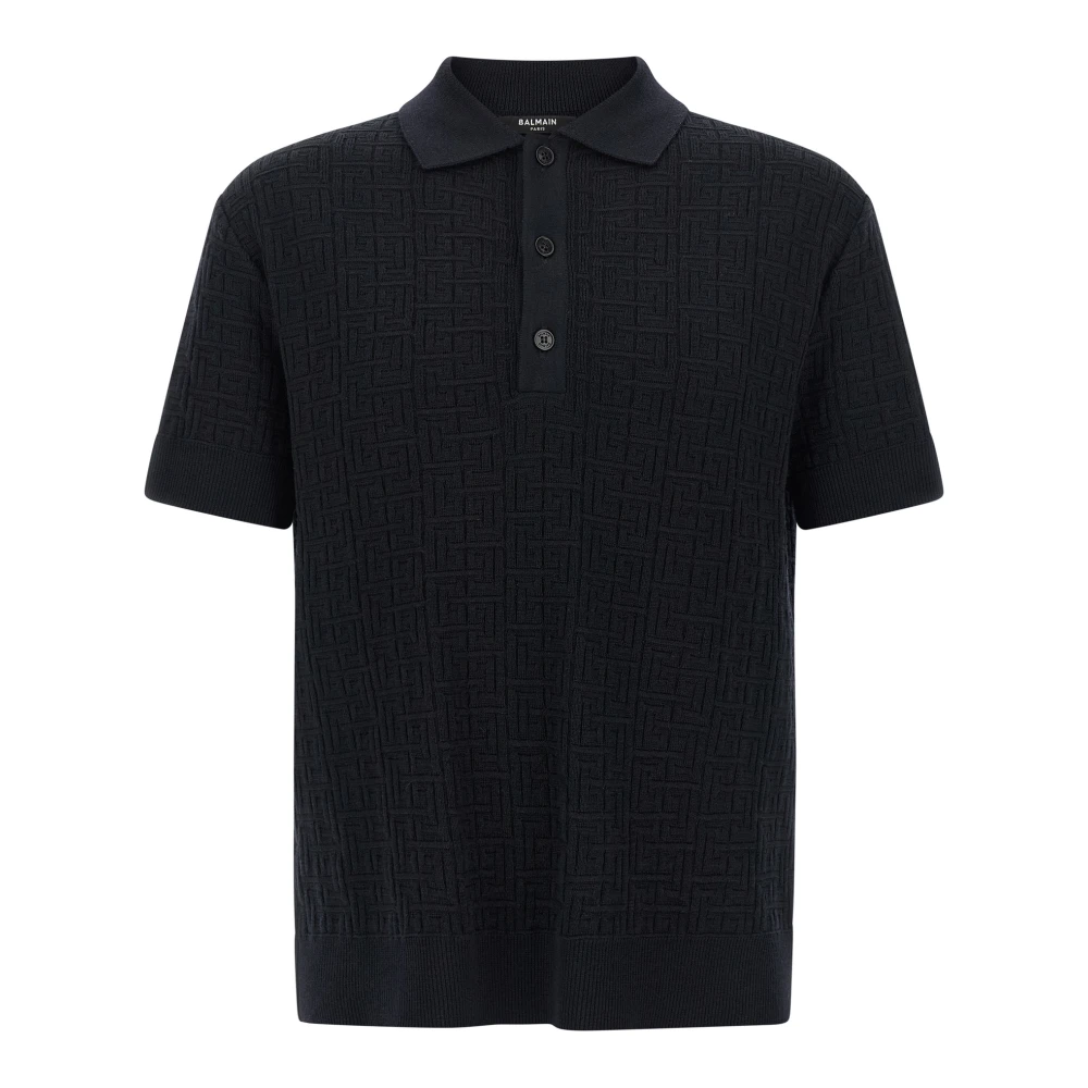 Balmain Blue Polo Shirts - Male - Polo Shirts - Xl - Tops