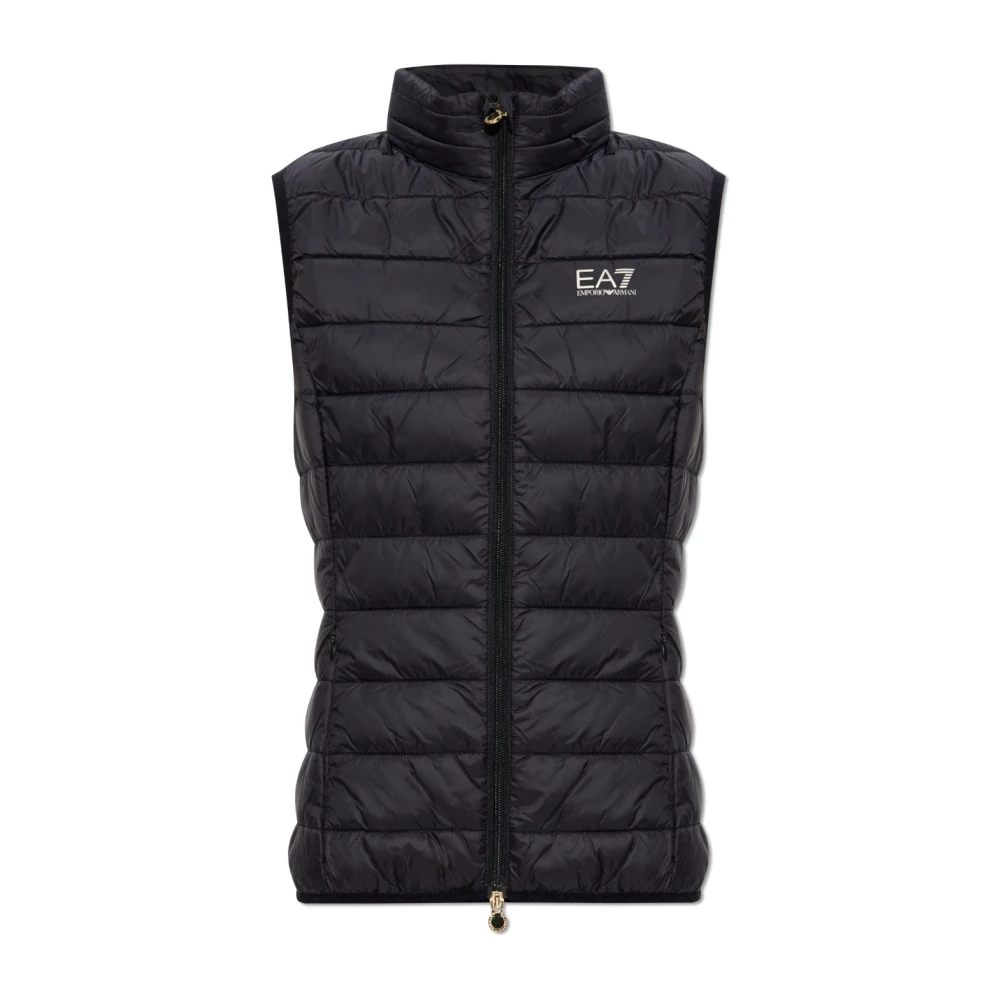 Emporio Armani Ea7 Damen Schwarz Isolierte Weste