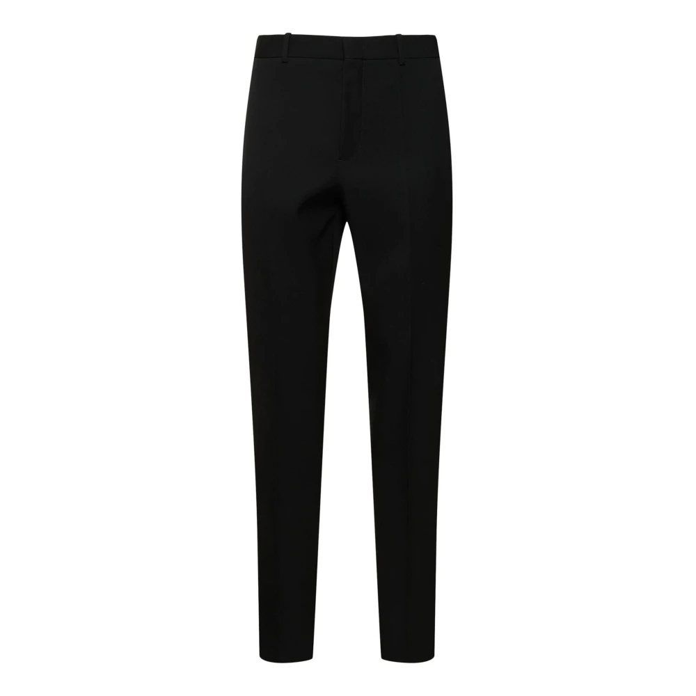 Jil Sander Zwarte Slim-Fit Wollen Broek Black Heren