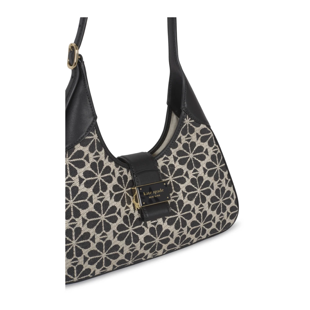Kate Spade Bloem Jacquard Schoudertas Beige Dames