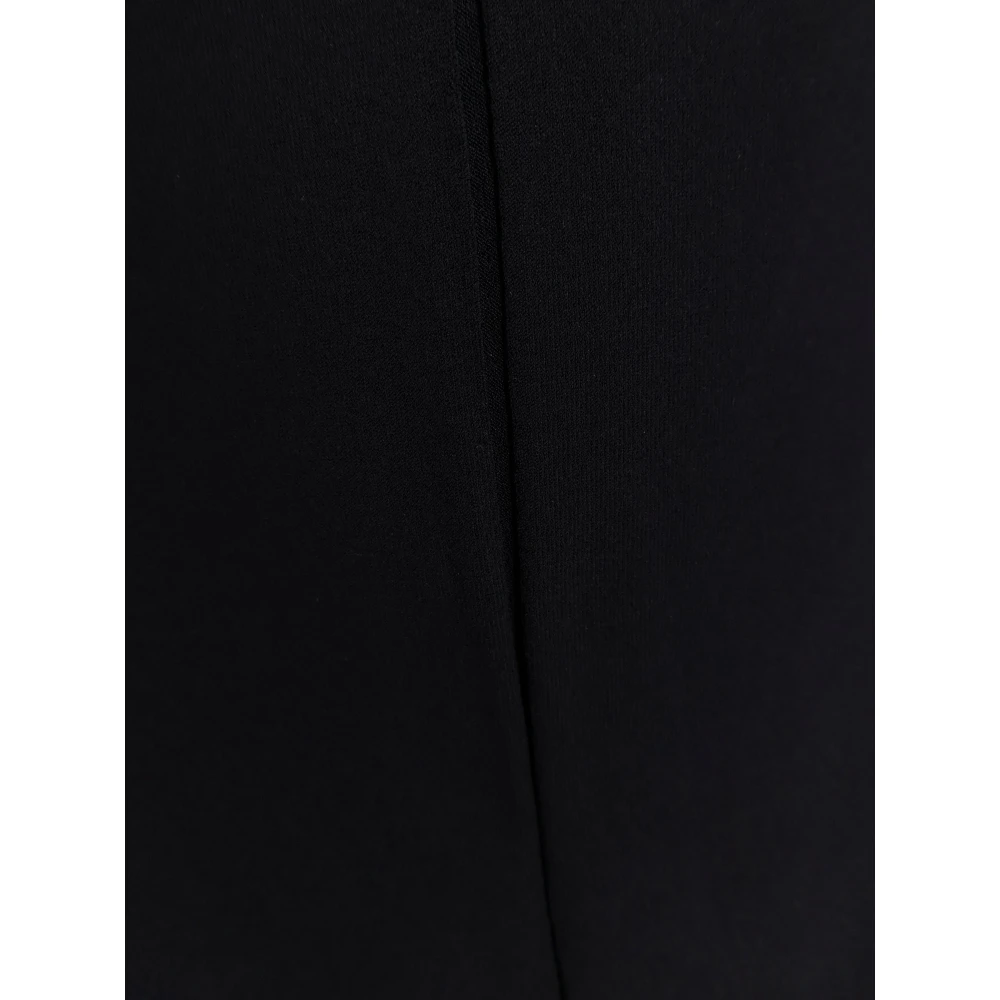 The Row Ronde halsmouwloze viscosemix jurk Black Dames