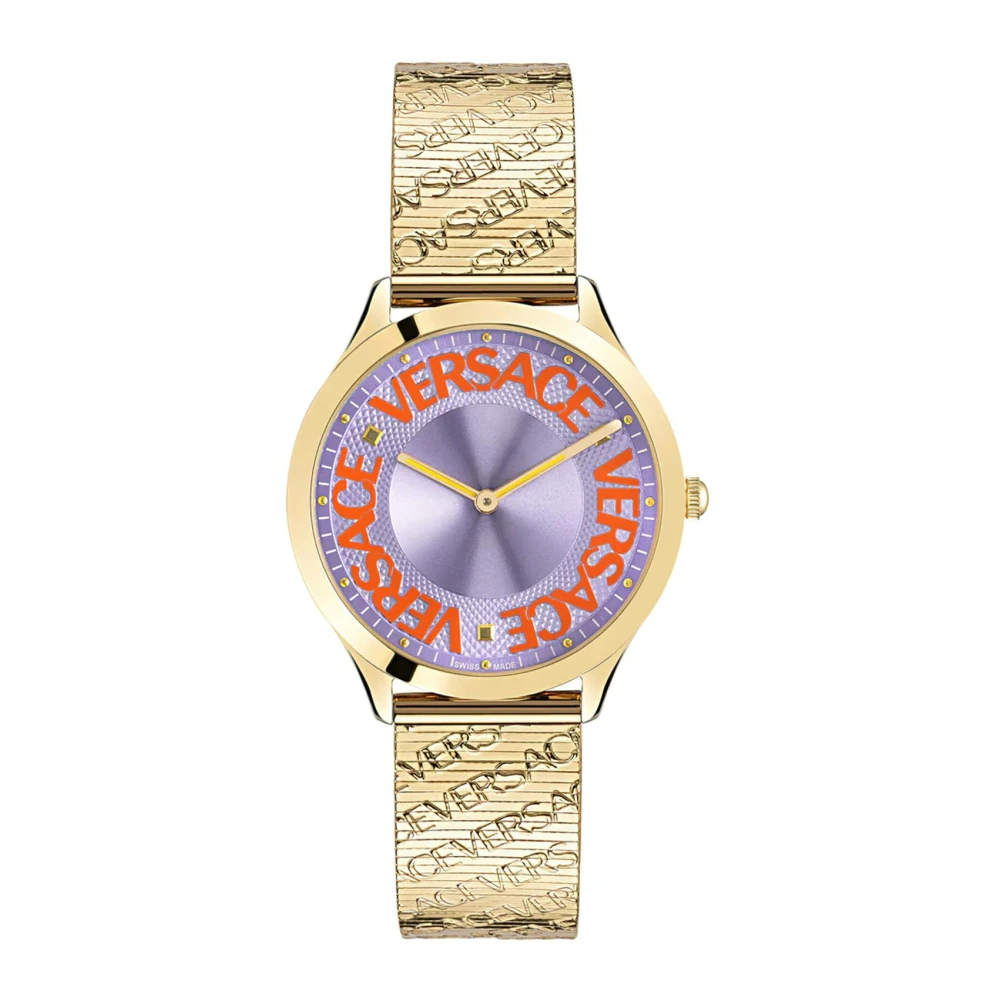 Versace Analog Watch - Unisex - Watches - Yellow - One Size - Accessories