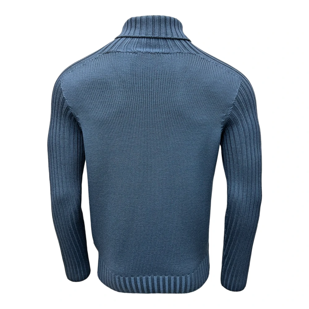 Gran Sasso Rainwool Turtleneck Trui Blue Heren