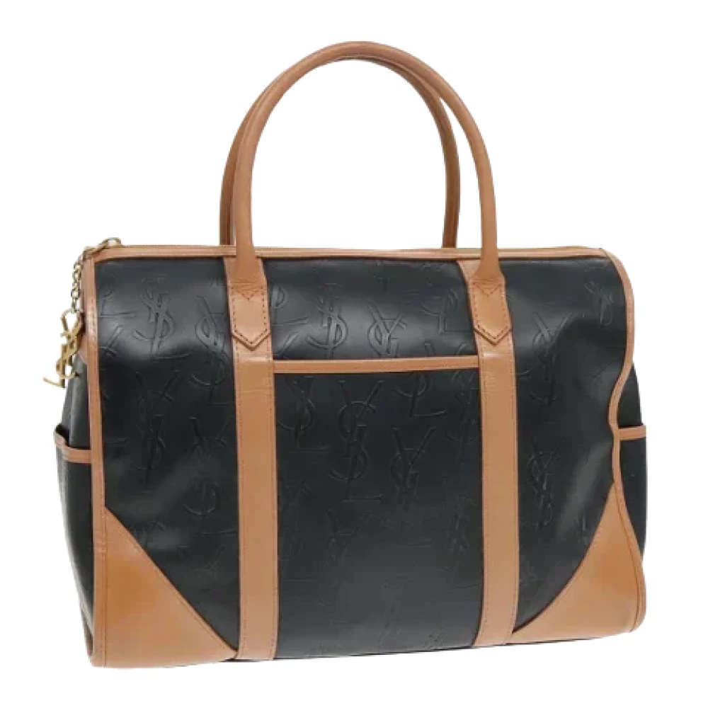 Saint Laurent Vintage Pre-owned Leather handbags Black Dames