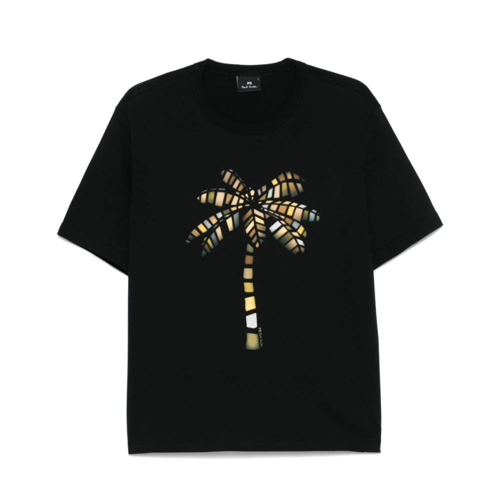 PS By Paul Smith Zwarte Crew Neck T-shirts en Polos Black Heren