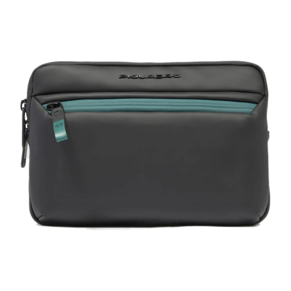Piquadro Mannelijk Zwart Waterafstotende Clutch Voor Ipad Mini