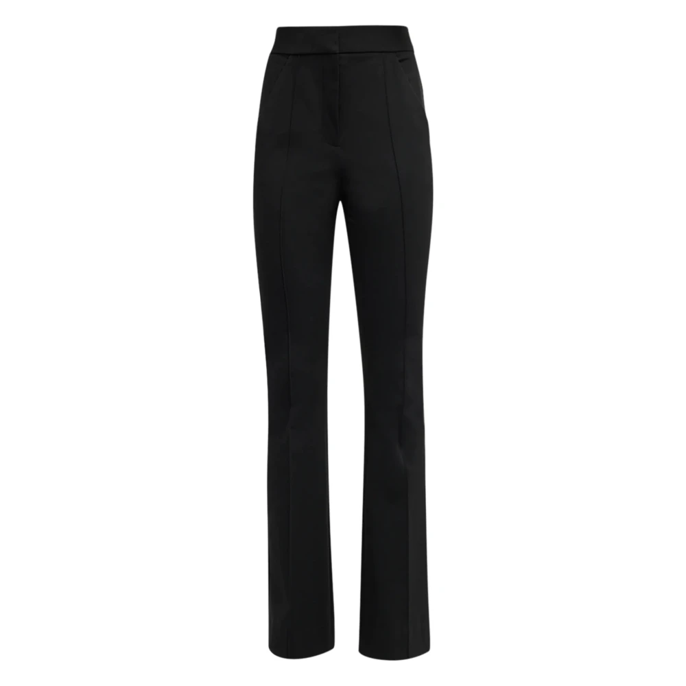 Veronica Beard Flared High Rise Zwarte Broek Black Dames