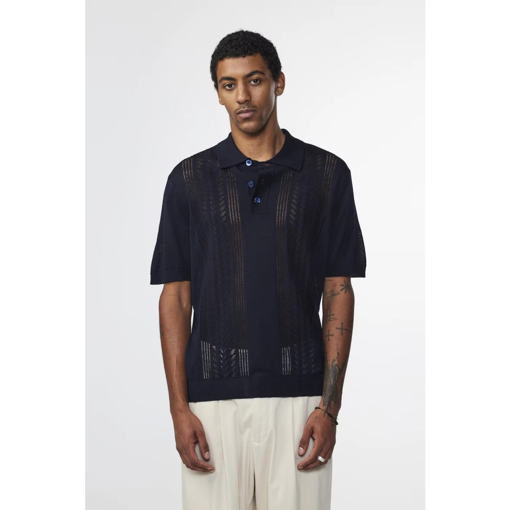Nn07 Polo Shirts Blue Heren