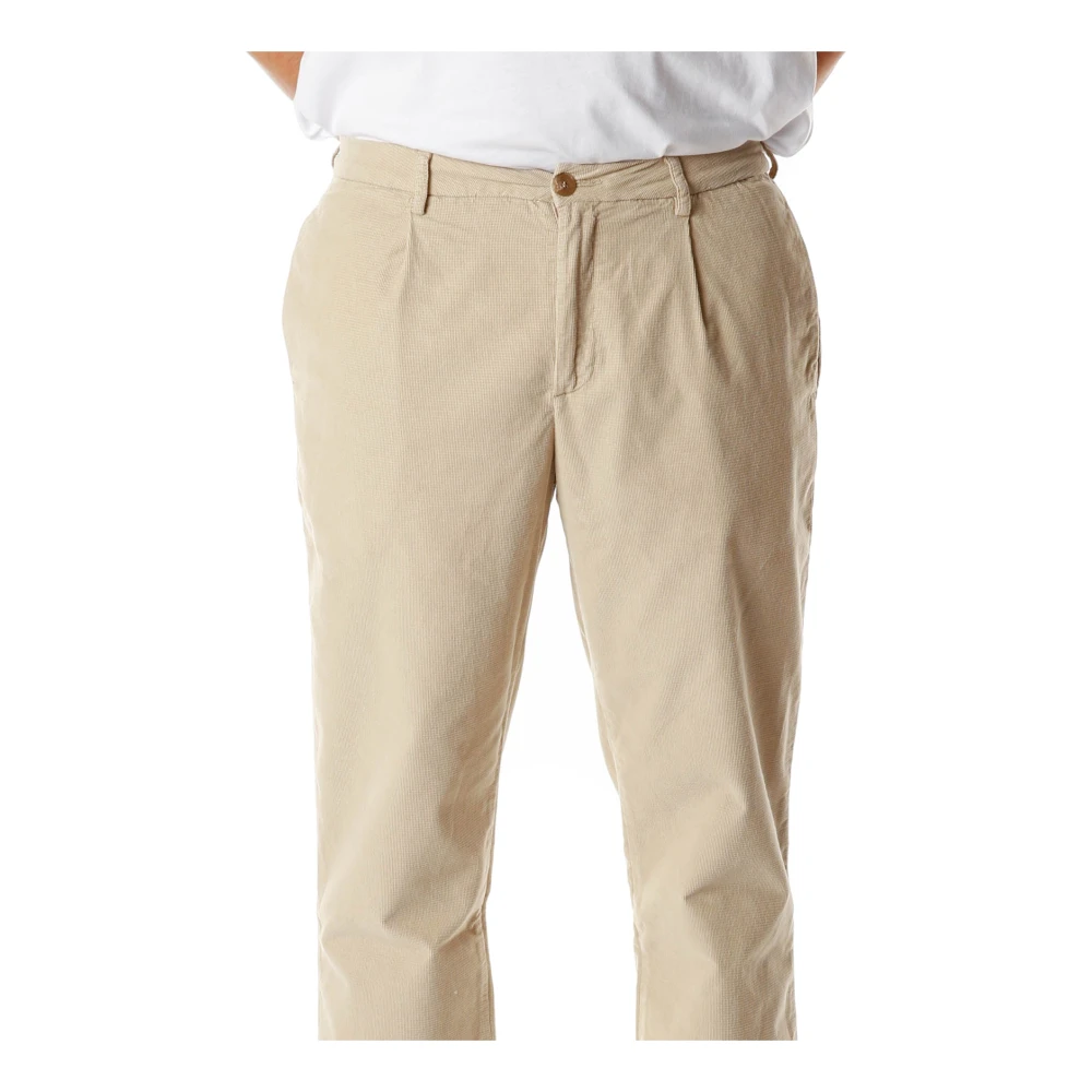 American vintage Corduroy broek met knoopsluiting Beige Heren