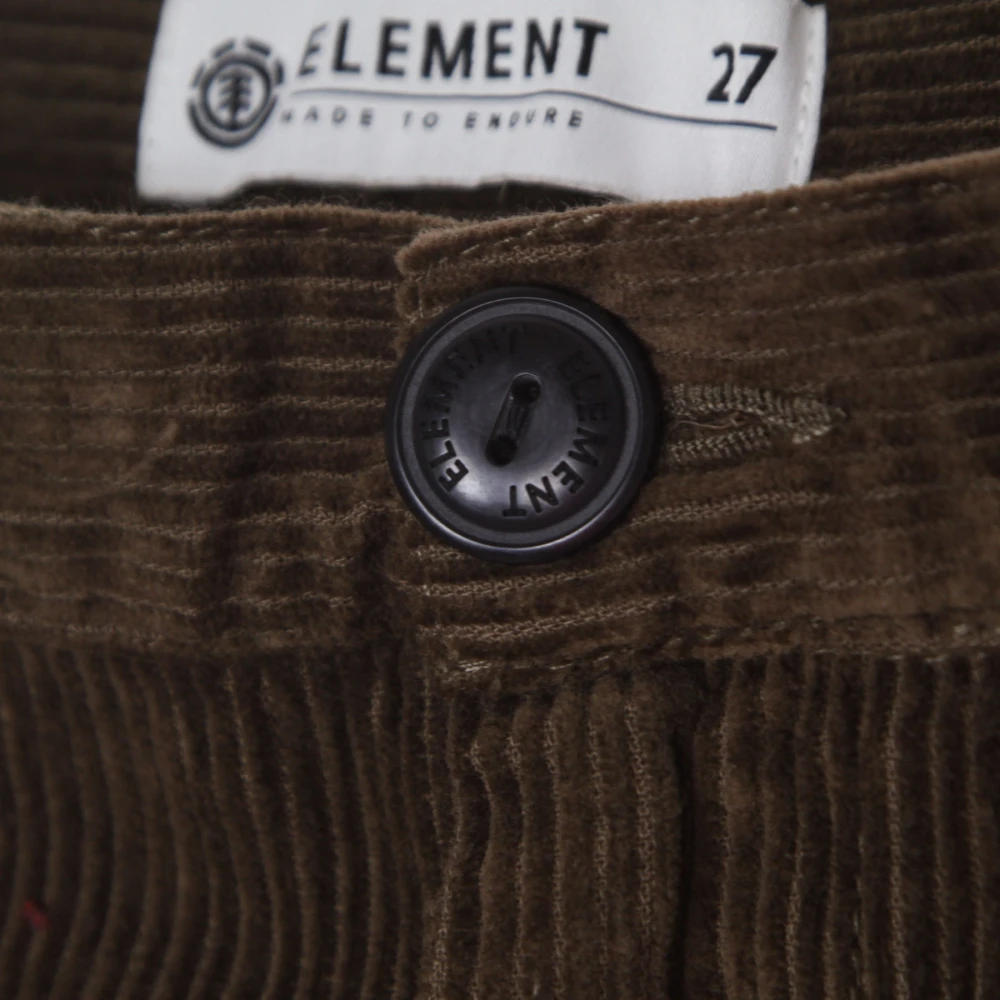 Element Kiruna Cord Pant Streetwear Collectie Green Dames