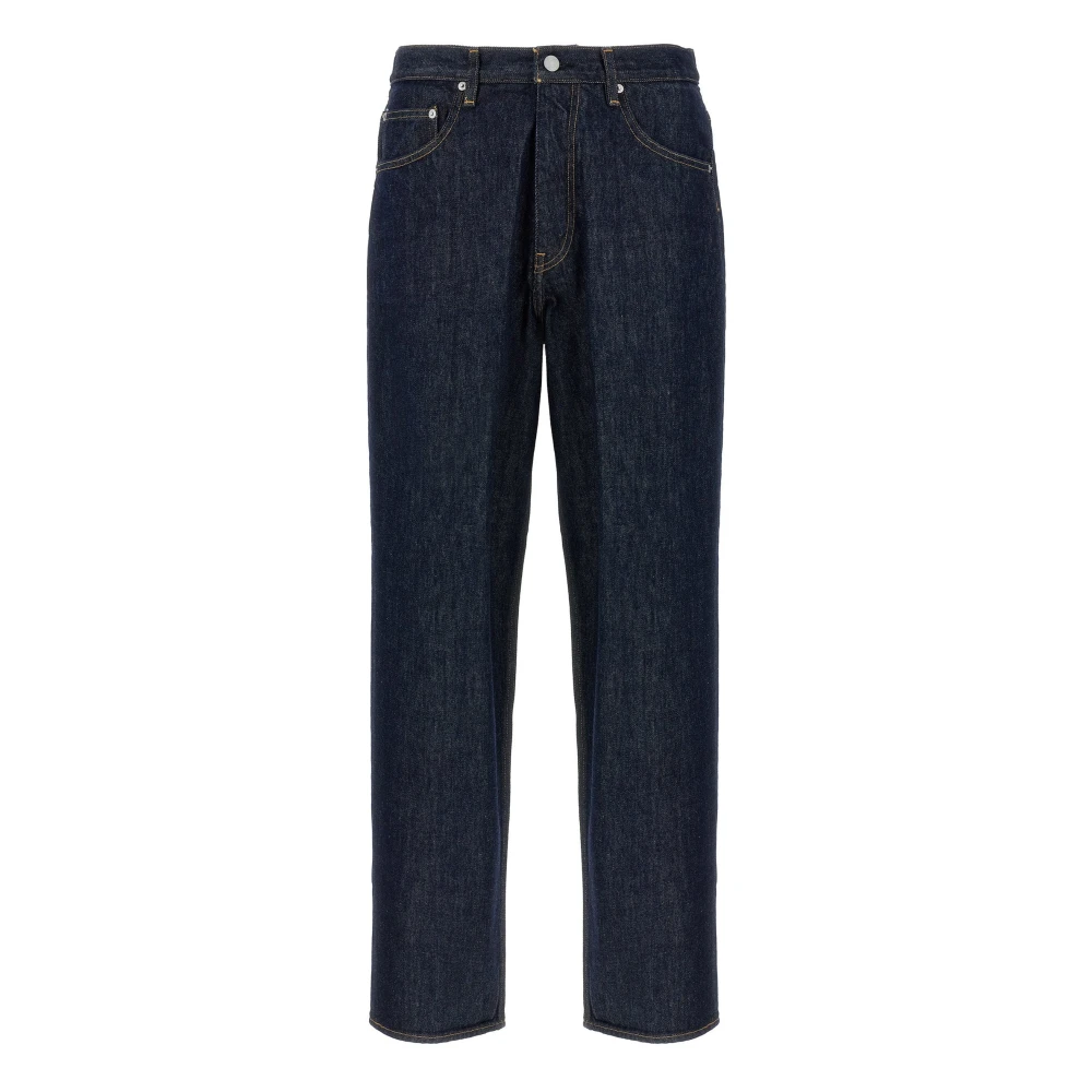Auralee Donkere Was Straight Denim Jeans Blue Heren
