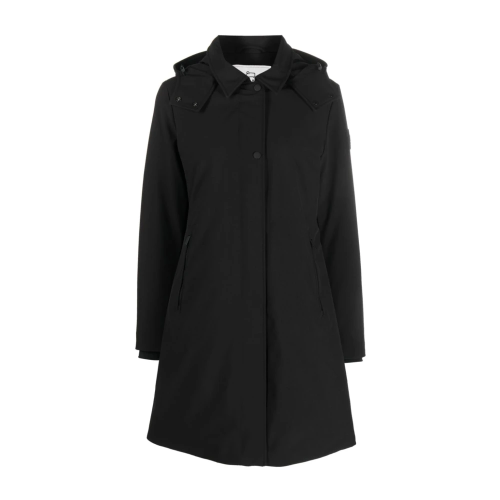 Woolrich Zwarte Trench Jas voor Mannen Black Dames