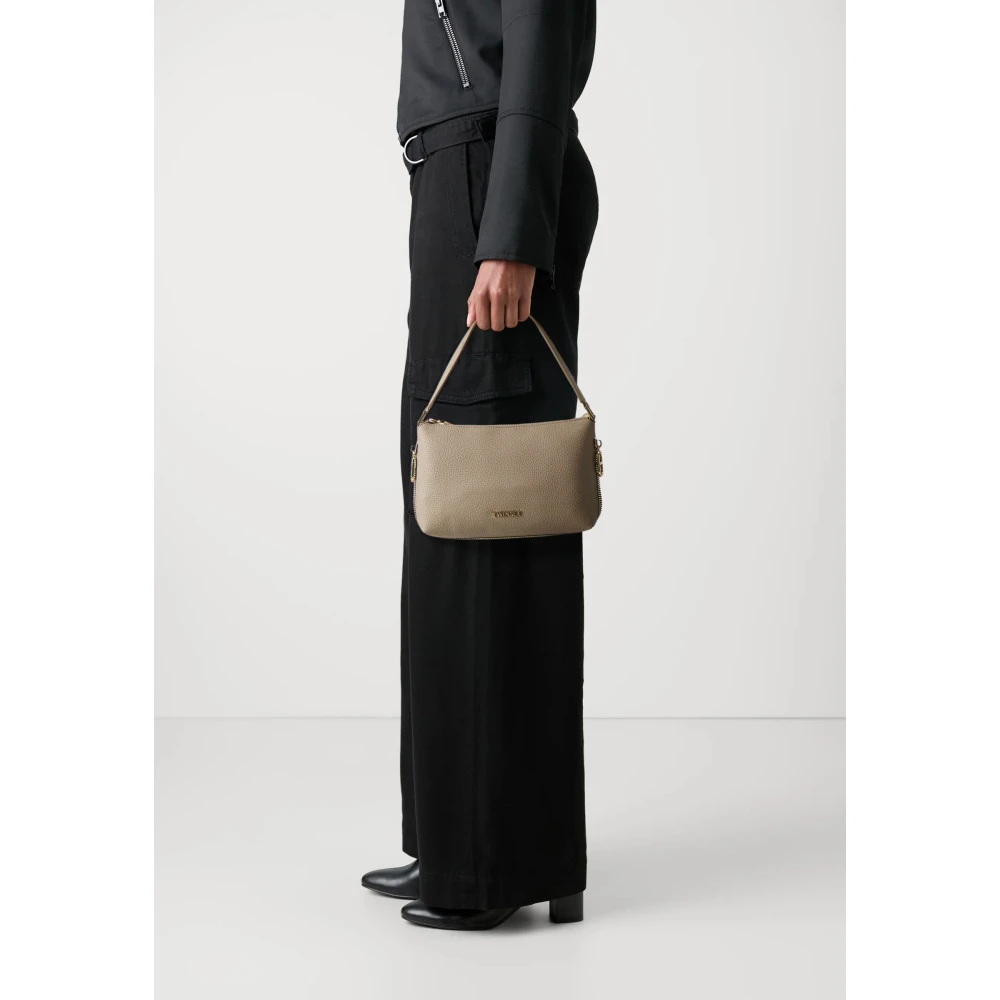 Twinset Grijze Schoudertas met Ritssluiting Gray Dames