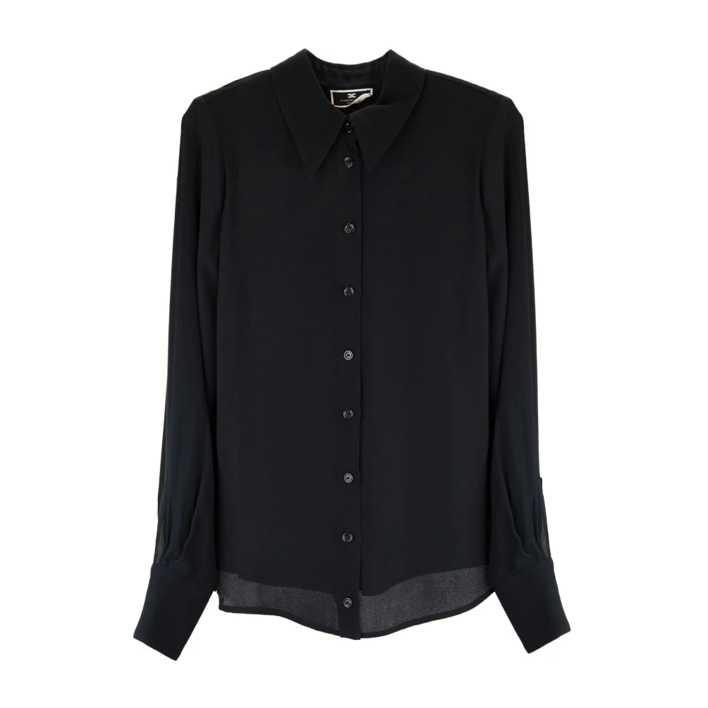 Elisabetta Franchi Blouse met gouden details Black Dames