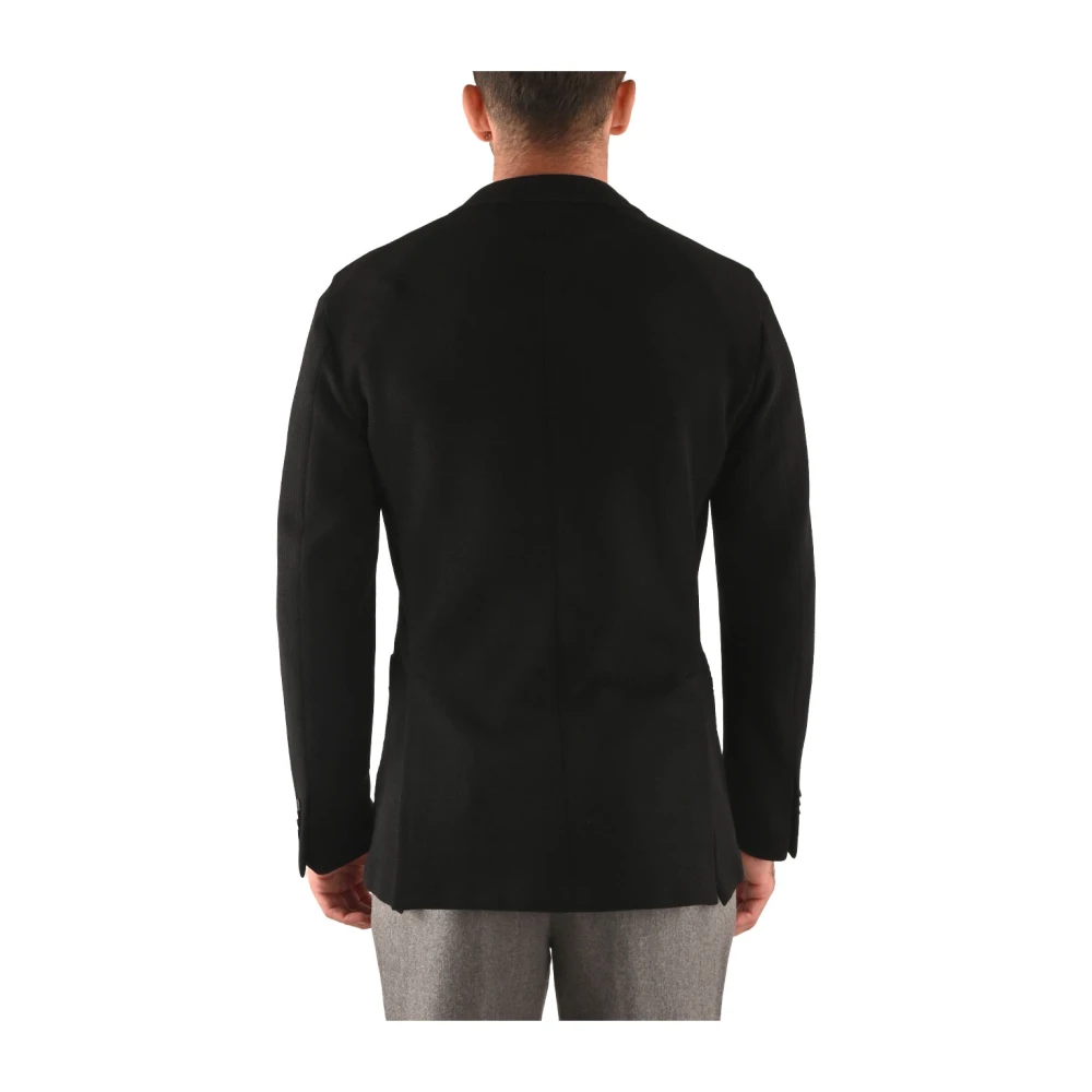 Boglioli Wollen herenjas voor kantoorlook Black Heren