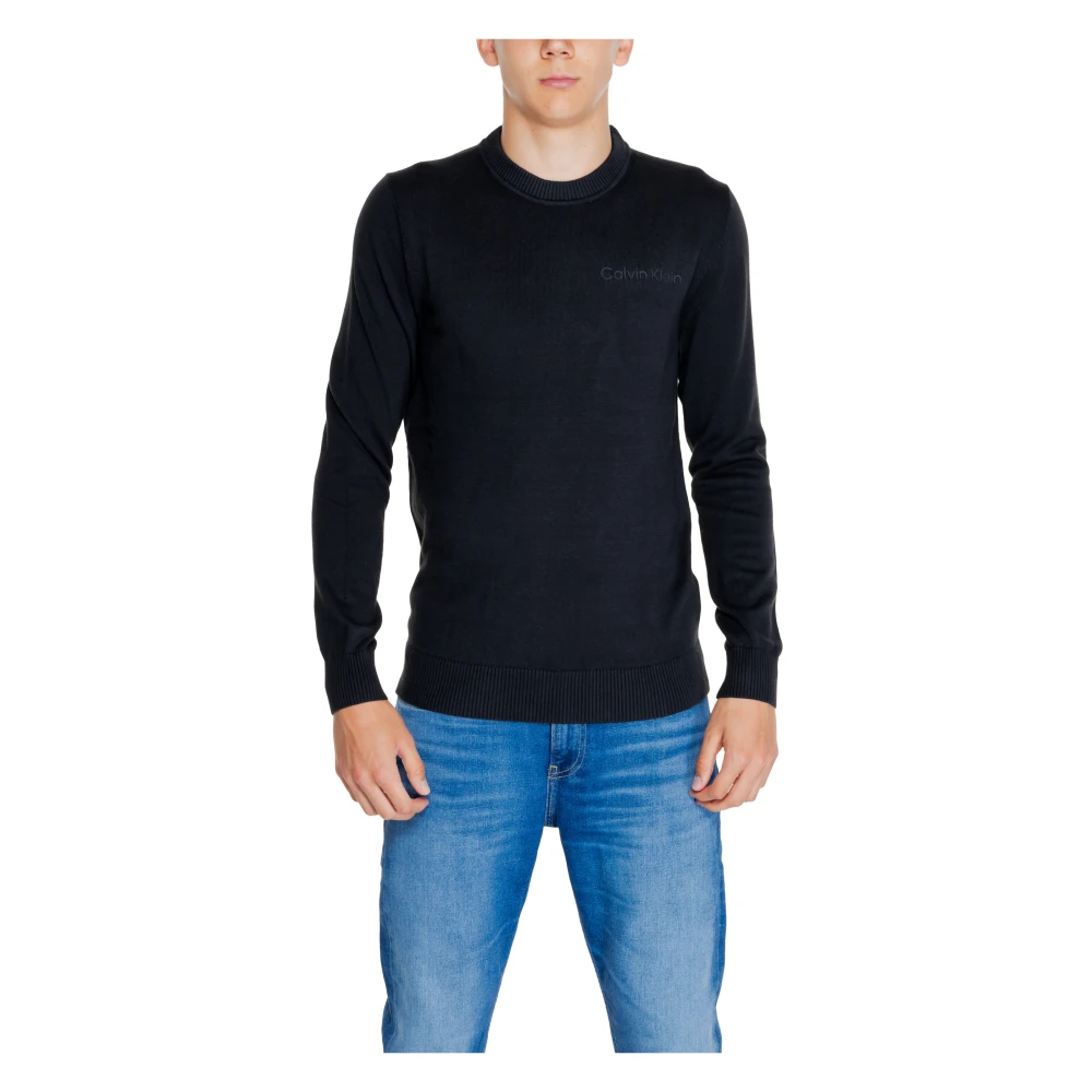 Calvin Klein Jeans Heren Gebreide Kleding Collectie: Herfst Winter Black Heren