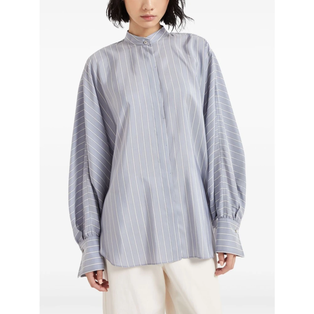 BRUNELLO CUCINELLI Elegante Overhemden Collectie Blue Dames