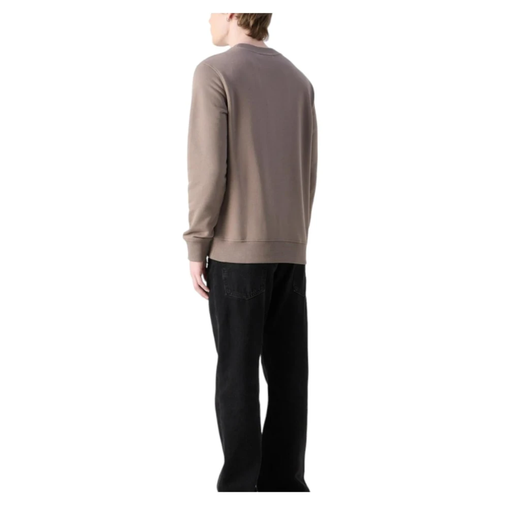 Calvin Klein Elegant Badge Sweatshirt Brown Heren