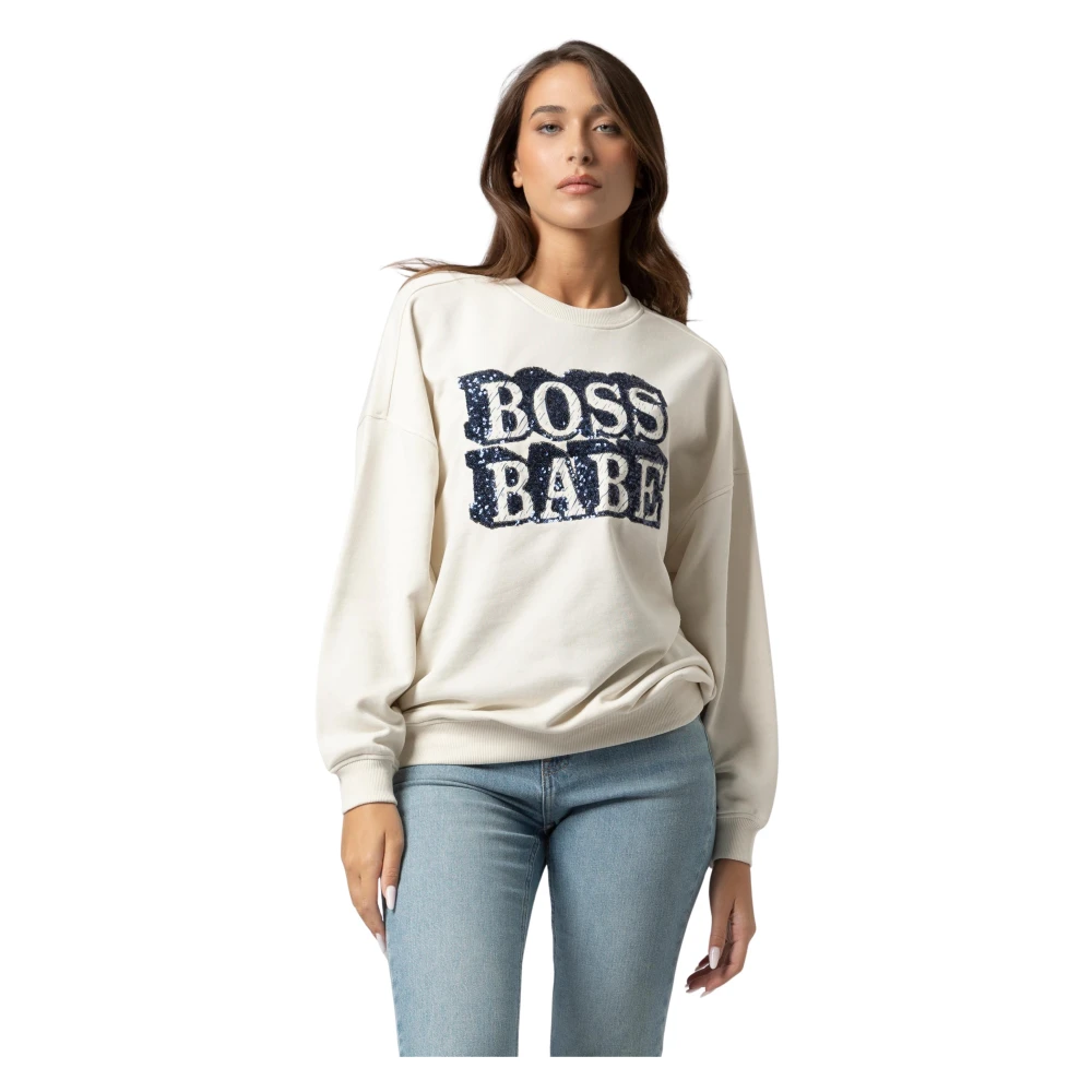 Kocca Damen Beige Sweatshirts & Hoodies, Xsgröße: