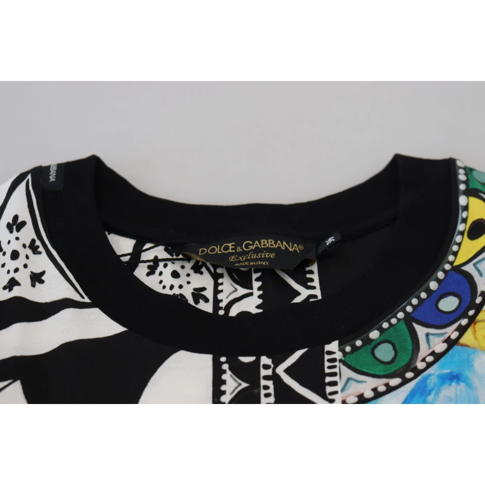 Dolce & Gabbana Luxe Multicolor Katoenen Casual Tee Multicolor Dames
