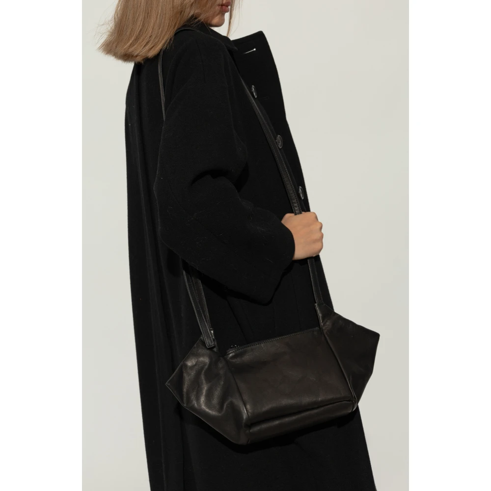 Y-3 Leren schoudertas Black Dames
