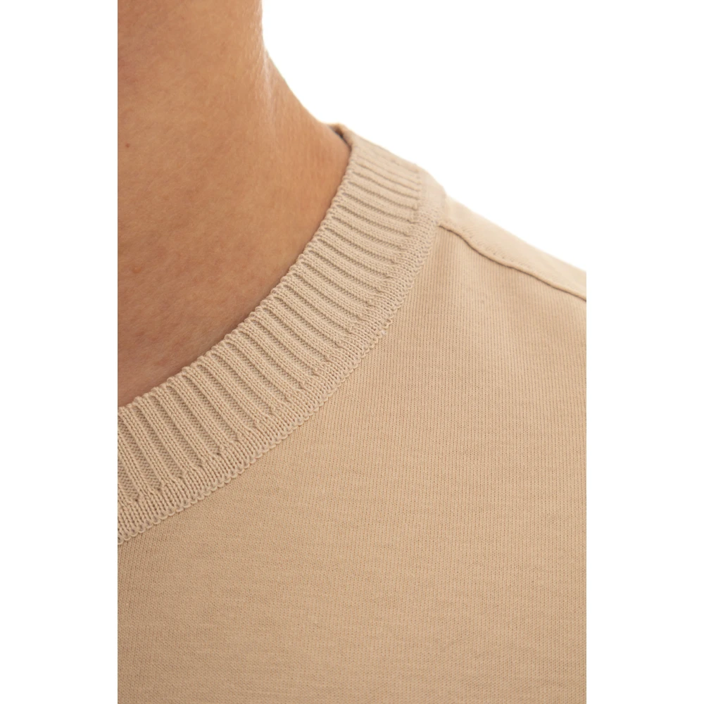 Ermenegildo Zegna Beige Katoenen T-shirt met Zijgleuven Beige Heren
