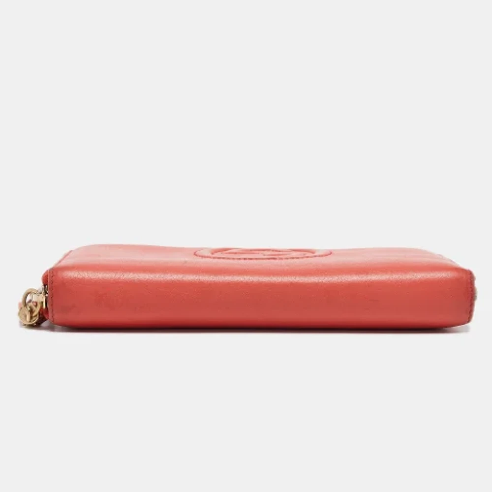 Gucci Vintage Pre-owned Leather wallets Orange Dames