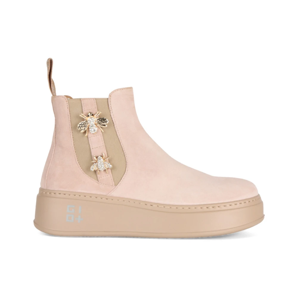 Gio+ Suède Comb Veil Booties Pink Dames