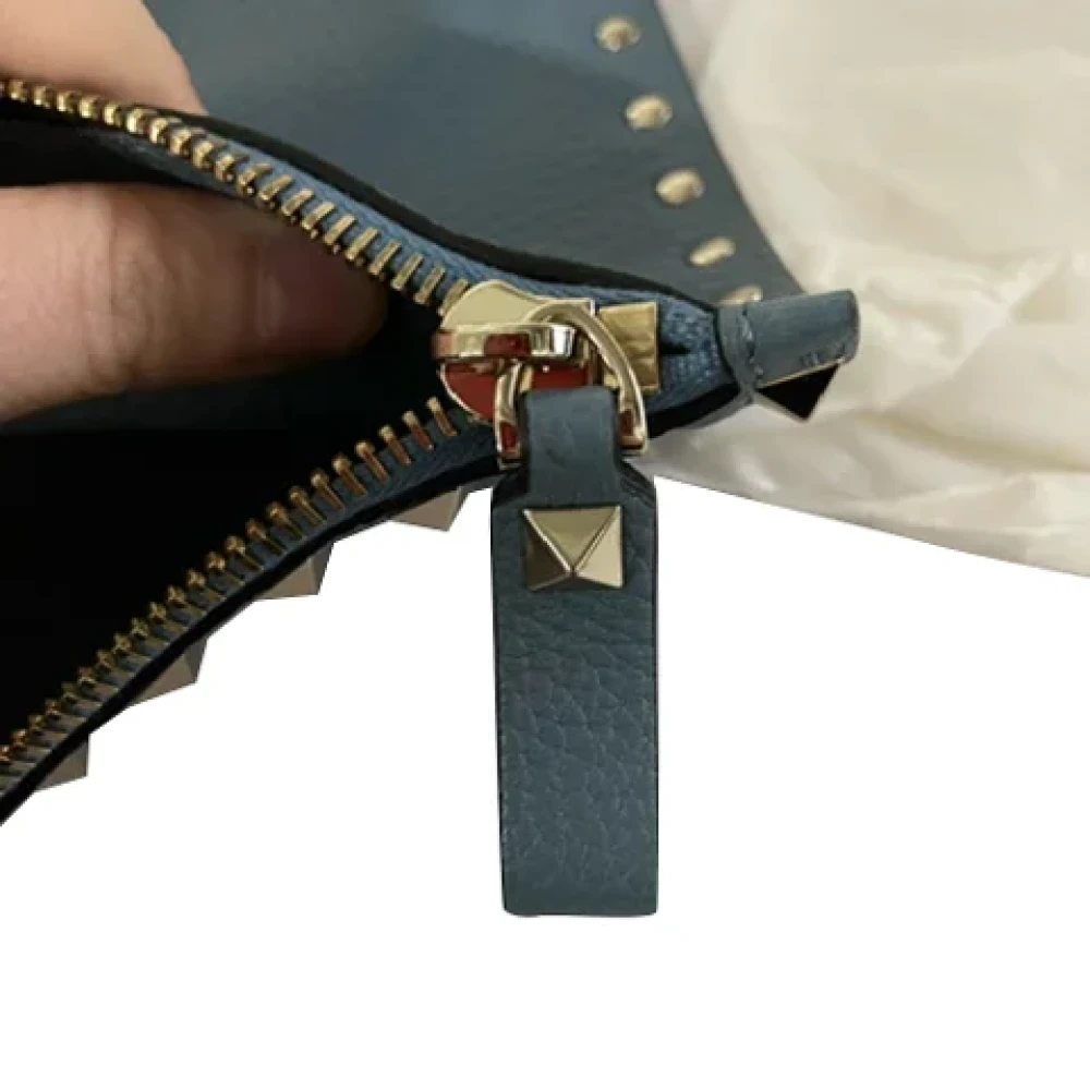 Valentino Vintage Pre-owned Leather clutches Blue Dames