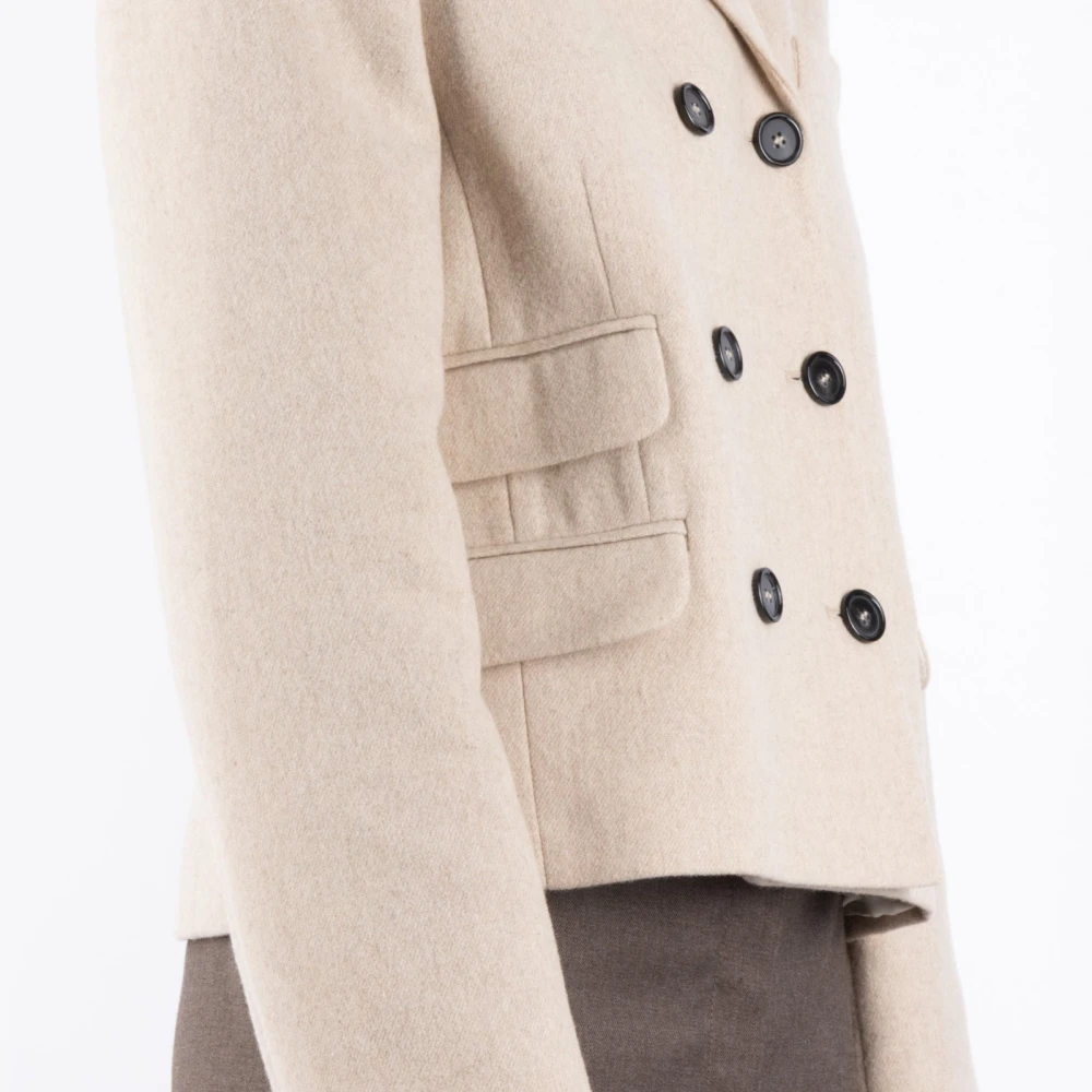 The Garment Beige Wollen Blend Jas Beige Dames