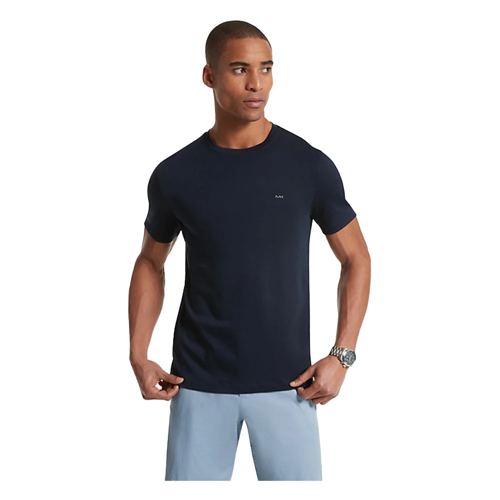 Michael Kors Men's Blue T-Shirts, Xs, Cotton Crewneck T-Shirt