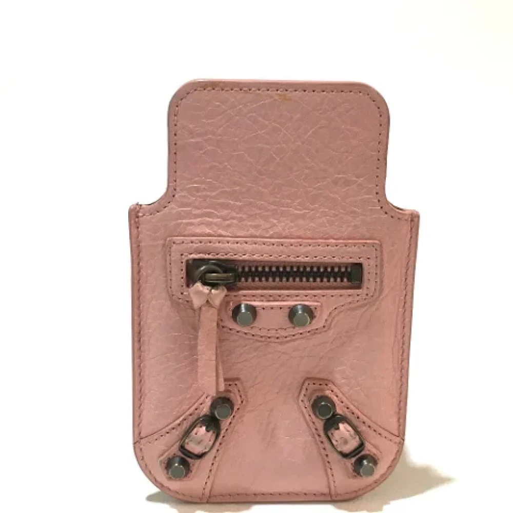 Balenciaga Vintage Pre-owned Leather home-office Pink Dames