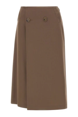 Deconstructed Wrap Midi Skirt