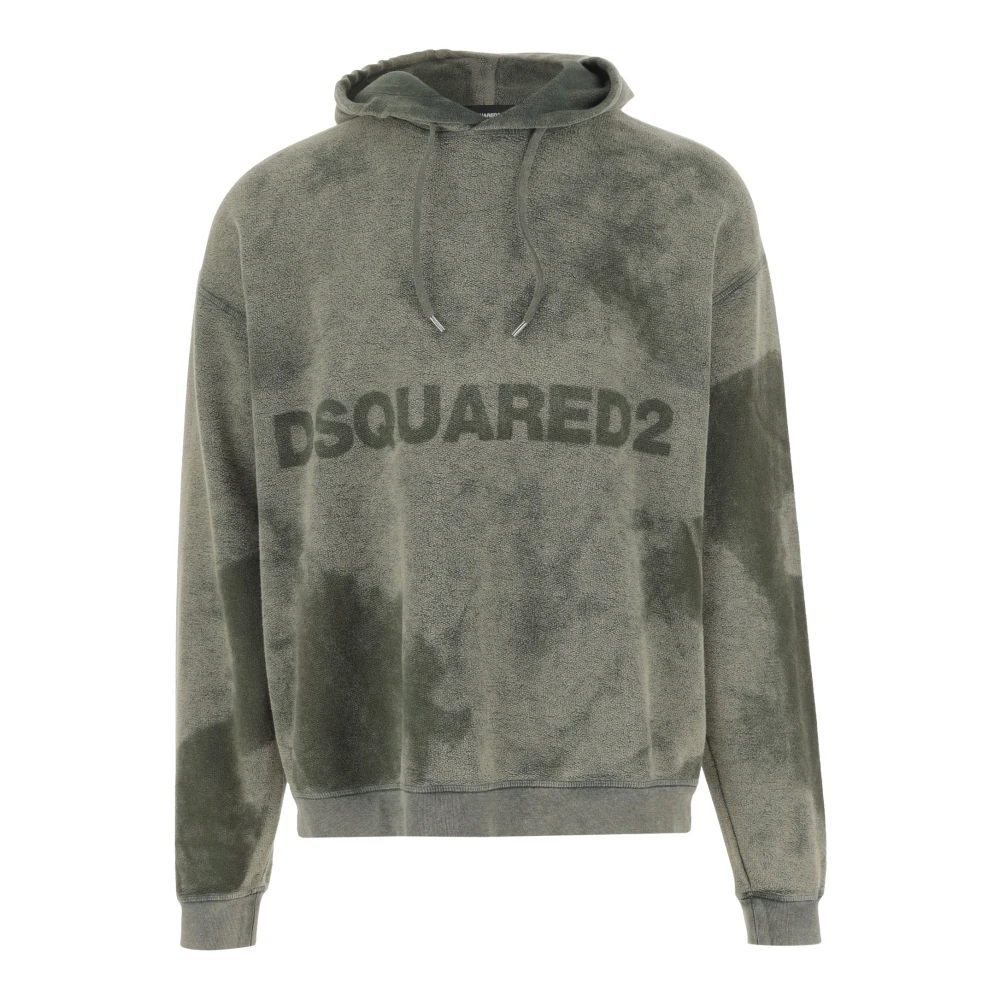 Dsquared2 Groene Katoenen Hoodie met Koord Green Heren