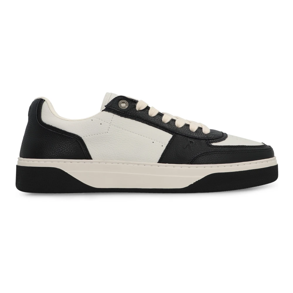 Represent Men's Black Leather Low-Top Trainers With Color Inserts - Sneakers - 8 1/2 Uk - Shoes