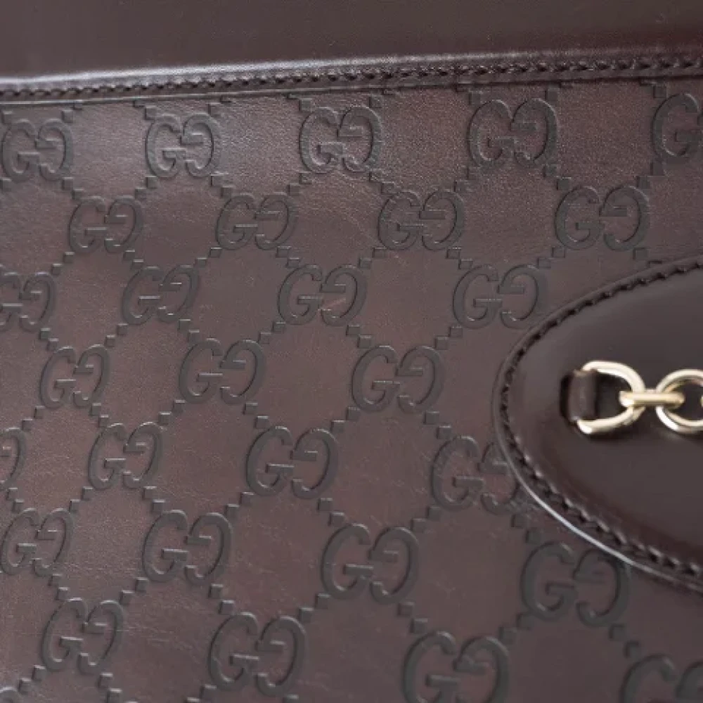 Gucci Vintage Pre-owned Leather gucci-bags Brown Dames