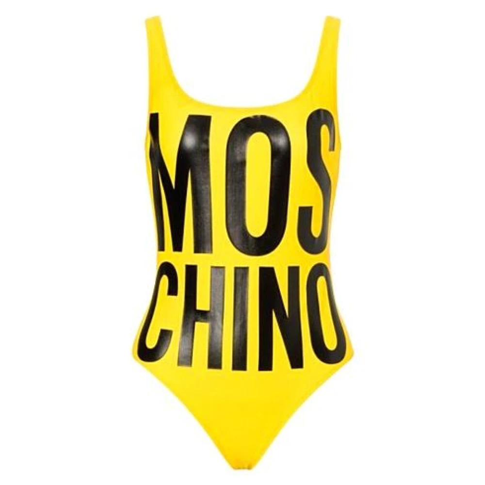 Moschino Stijlvolle zwempak voor vrouwen Yellow Dames