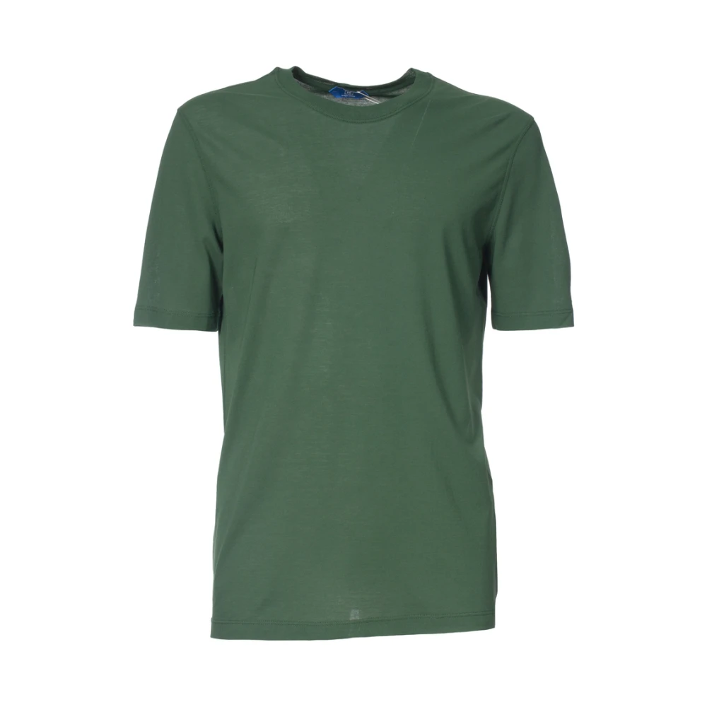 Kired Katoenen Crew Neck T-shirt Green Heren