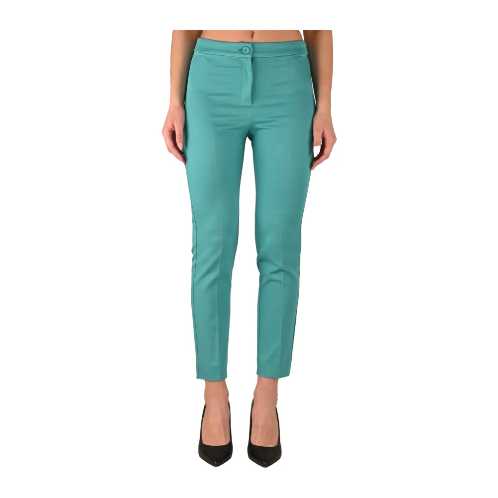 Pennyblack Slim Cigarette Broek in Stretch Faille Blue Dames